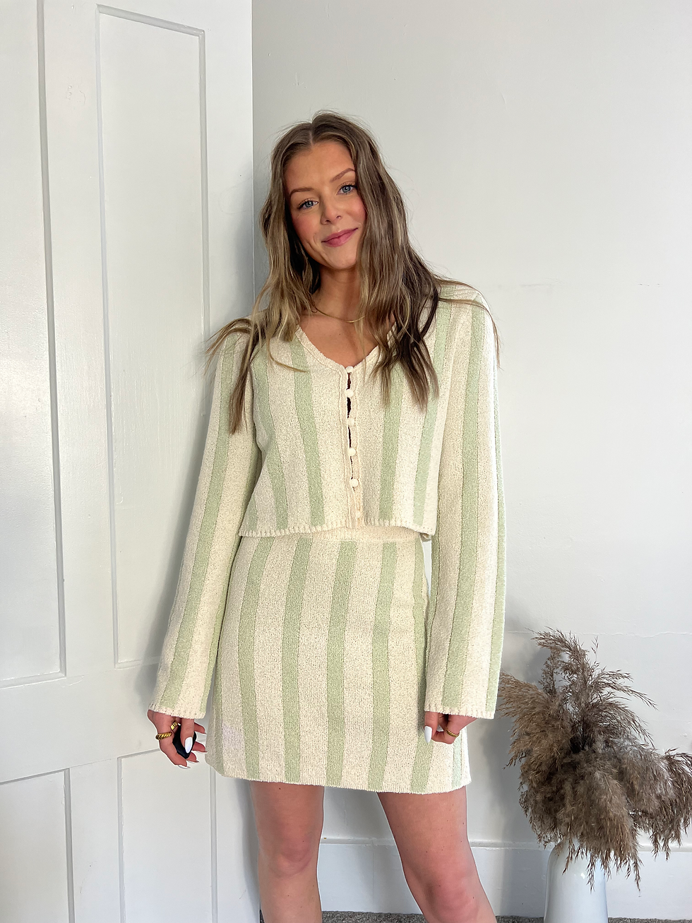 Terry Stripe Set Skirt