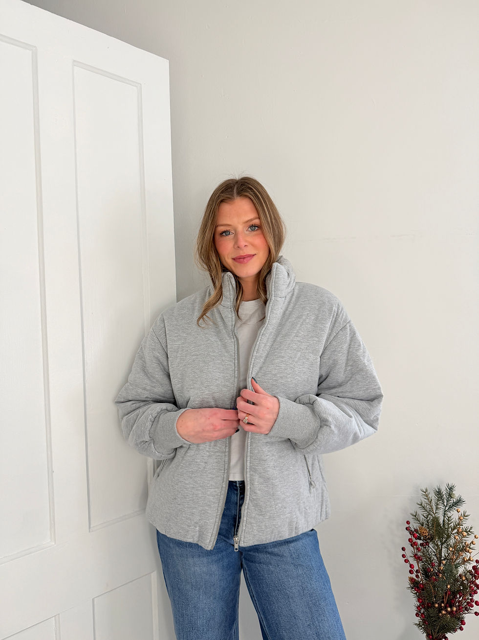 Thumbnail: Jersey Puffer Jacket