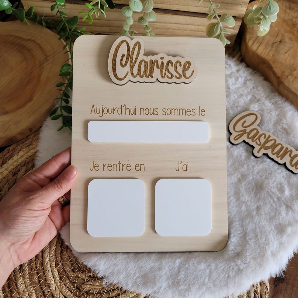 Miniature : Pancarte rentrée scolaire prénom échangeable - Les créas de Loula