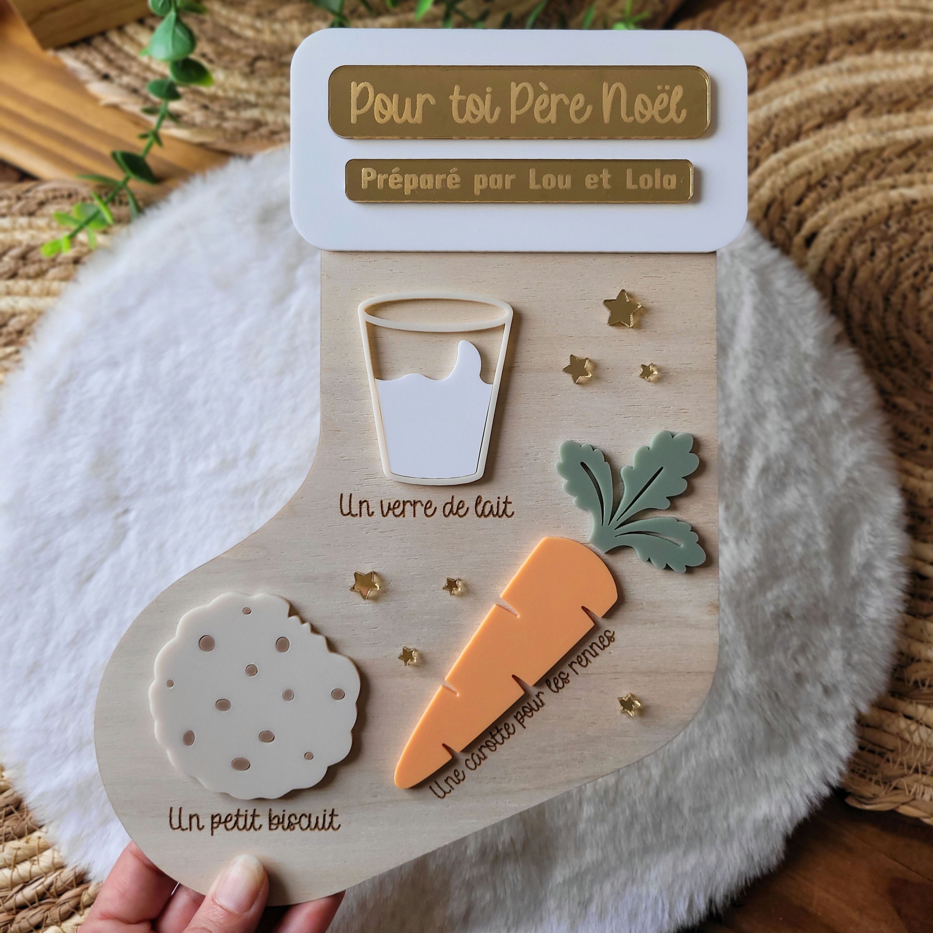 Plateau chaussette du Père Noël - Les créas de Loula