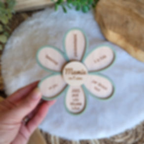 Magnet FLOWER en bois mamie on t'aime - Les créas de Loula