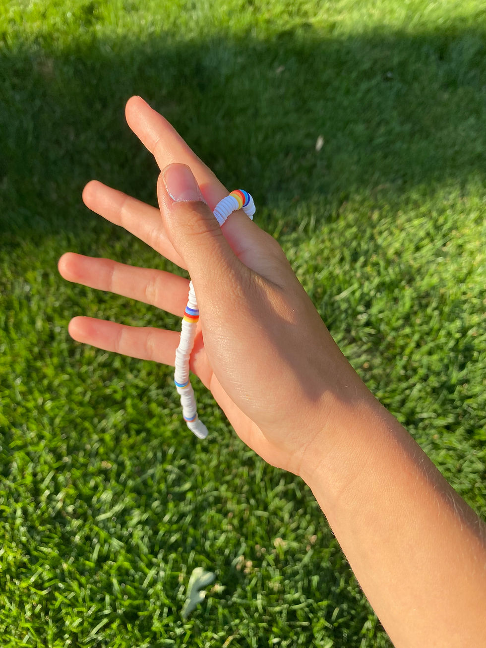 Thumbnail: Sunset skies clay bead necklace