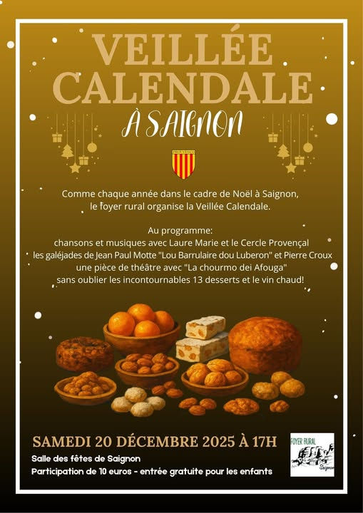  “Lumières de Noël en Provence” – Soirée Calendales à Saignon