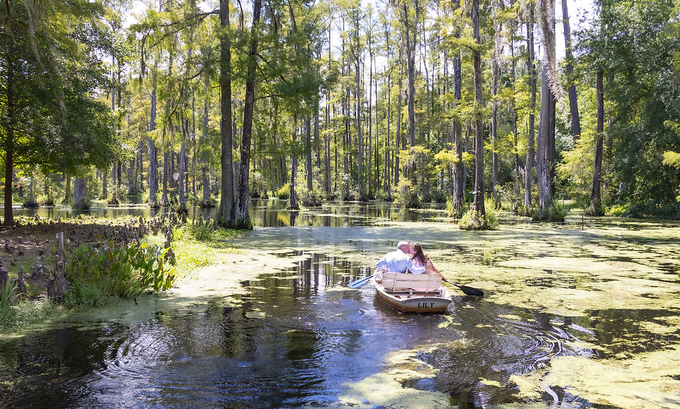 romantic boat ride at cypress gardens