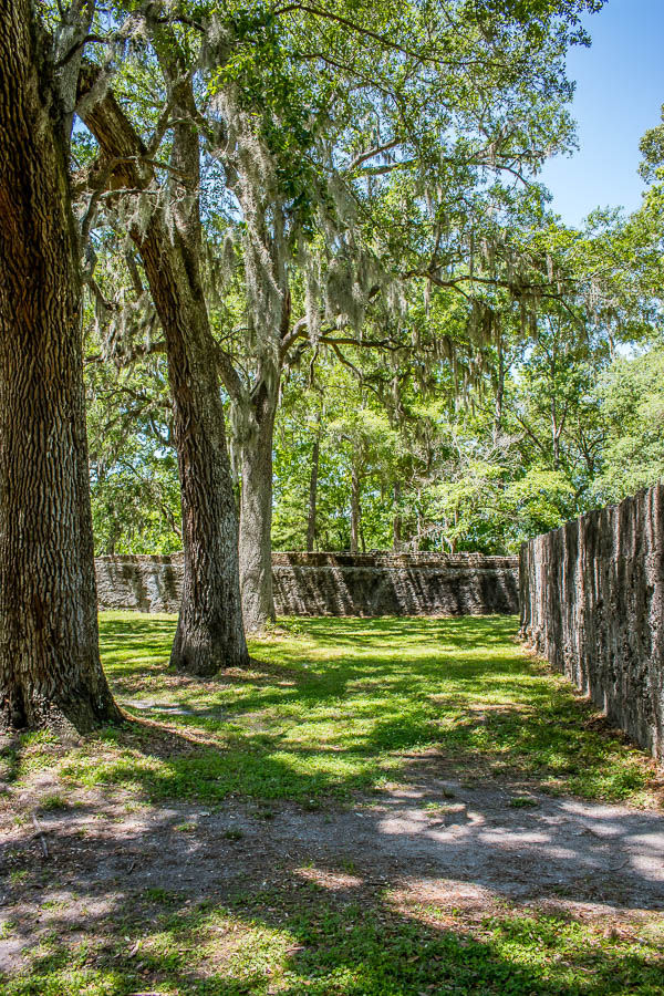 inside fort dorchester ruins sc