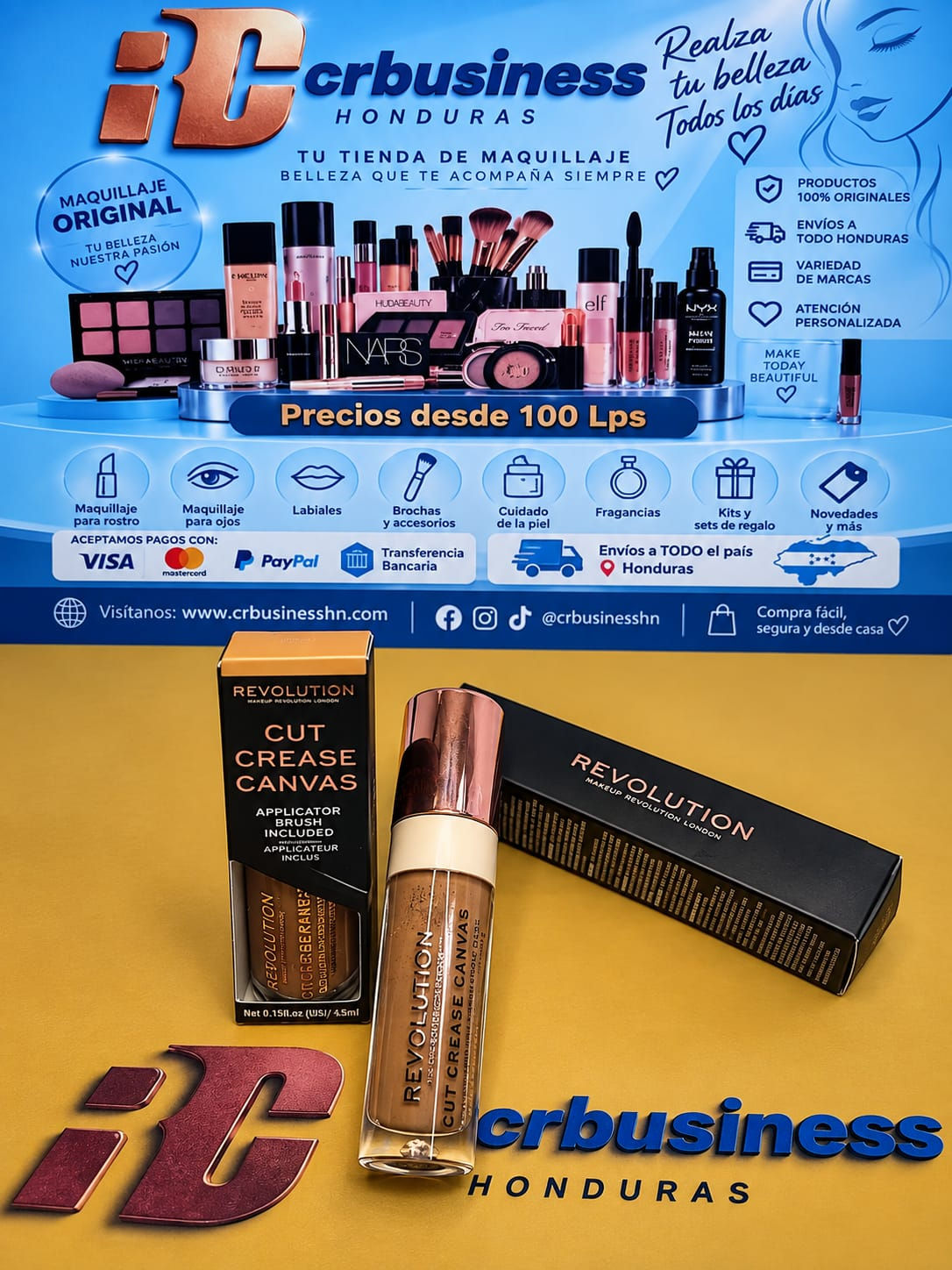 REVOLUTION CUT CREANSE CANVAS *prebase de maquillaje para sombras ojos X UNIDAD