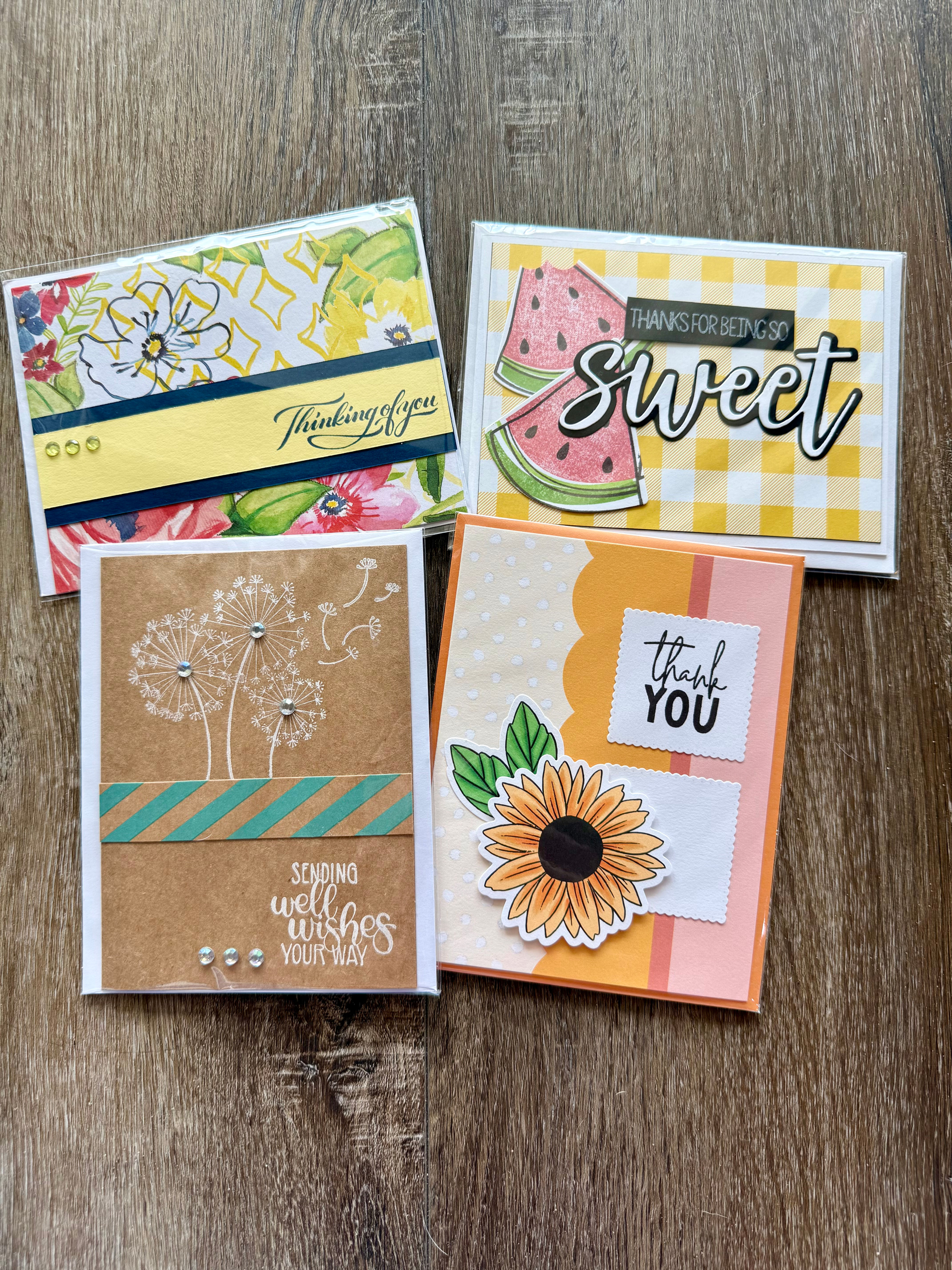 Thoughtful Greetings Assortment (4 cards + envelopes) 