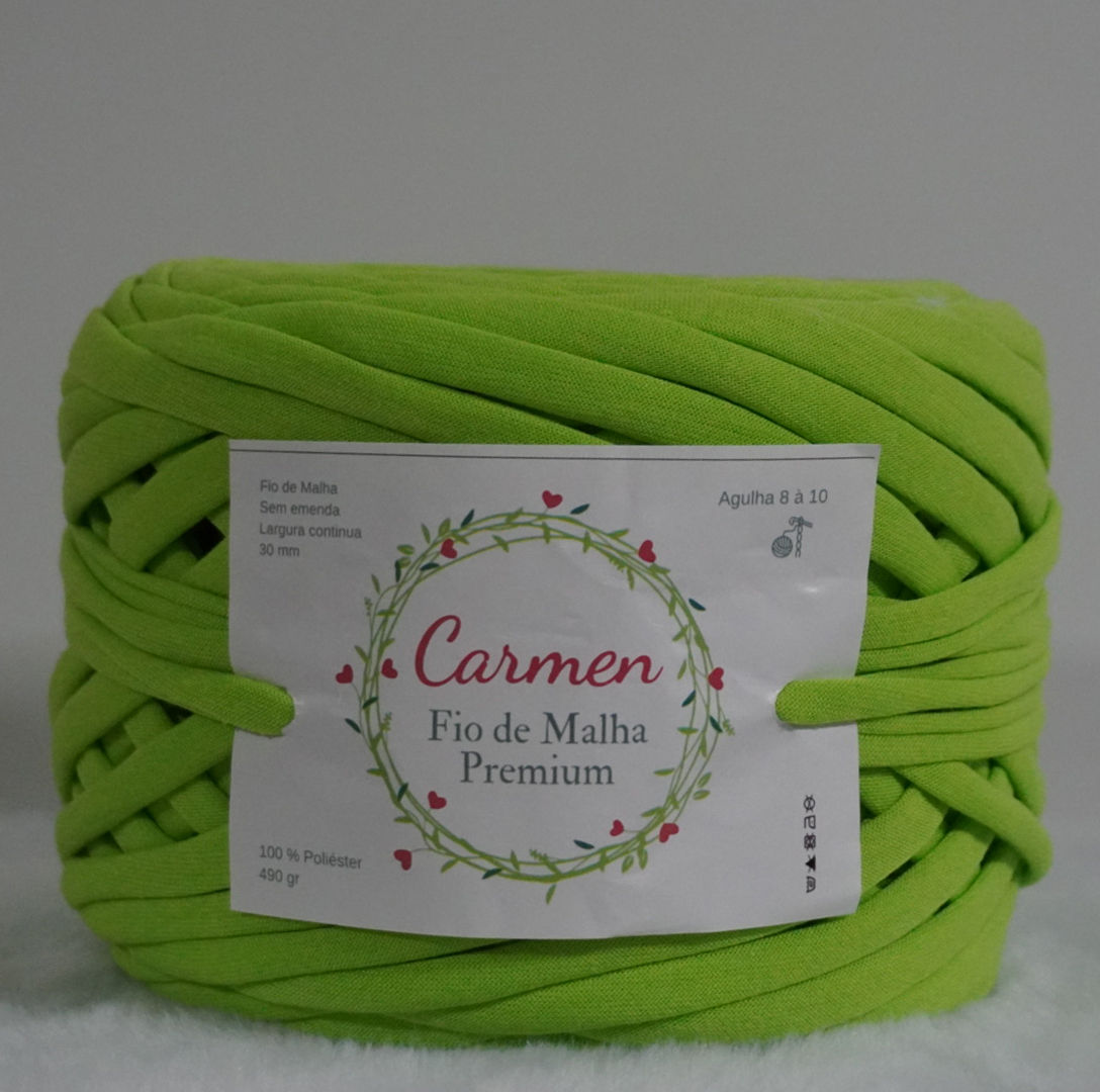 Verde Limão - Fio de malha premium - 30mm 490g - 100% Poliéster