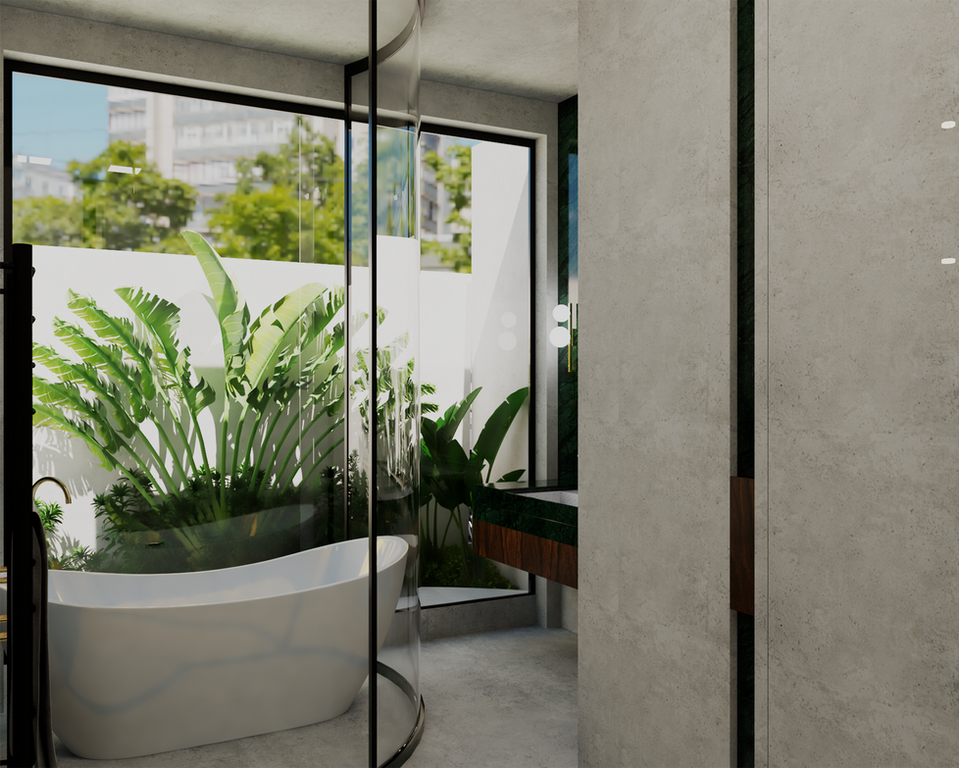 Arquitetura de Luxo - Amanda Moschen - Sala de Banho Hóspede | Casa Santa - AL