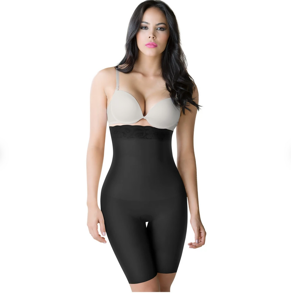 Thumbnail: ROMANZA 2051 | High Waisted Butt Lifting Shaping Shorts | Tummy Control & Knee