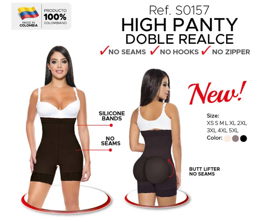 Thumbnail: S0157 Waist Doble Butt Lifter Panty Without Zipper