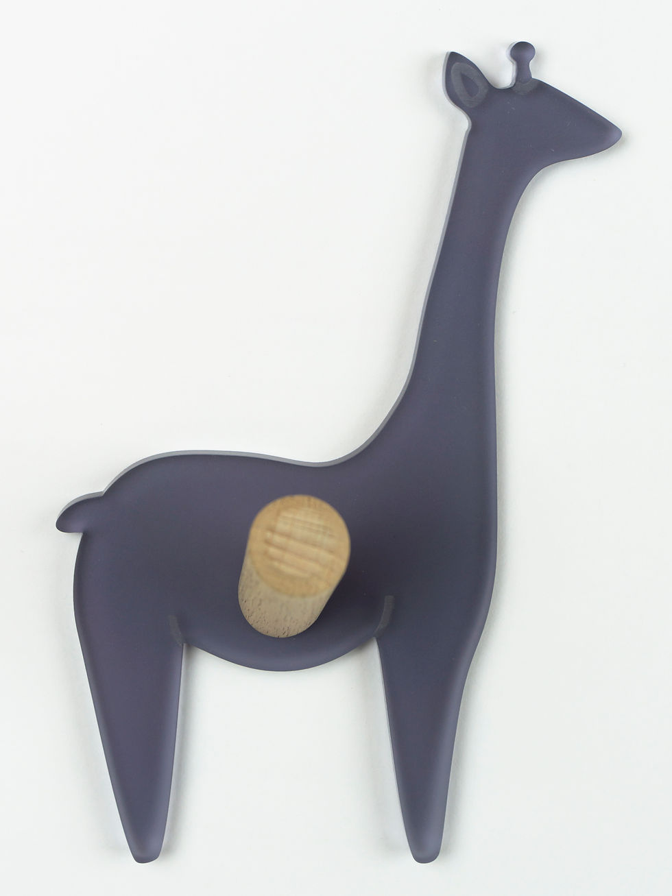 Miniature : Porte-manteau munu bois et plexiglas gris girafe vue de face