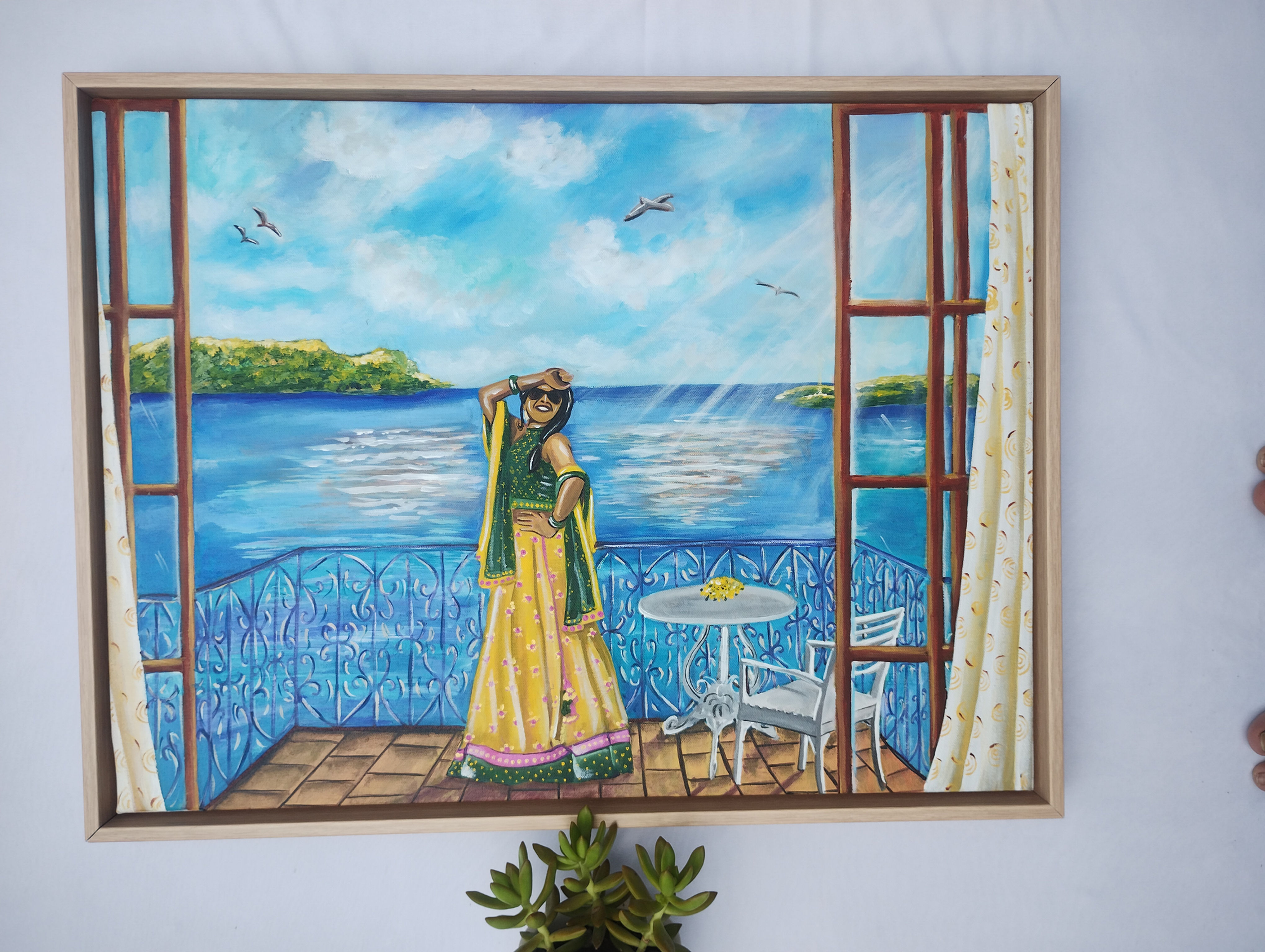 Cultural dichotomy: Canvas painting