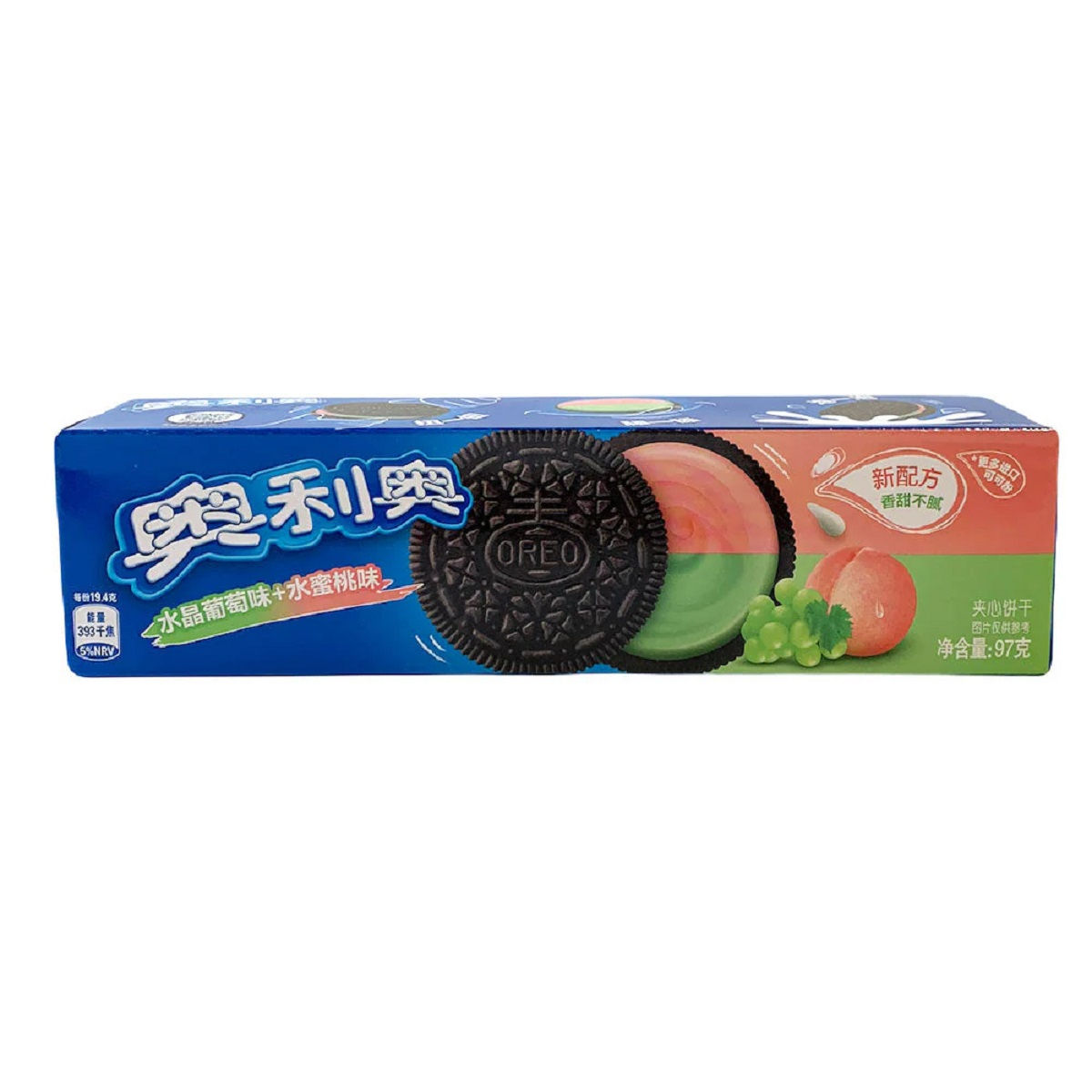 Oreo Cookies Grape & Peach Flavour 97g 奧利奧 水晶葡萄 & 水蜜桃味