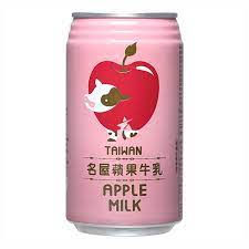 Apple and milk flavoured soft drink  340mL