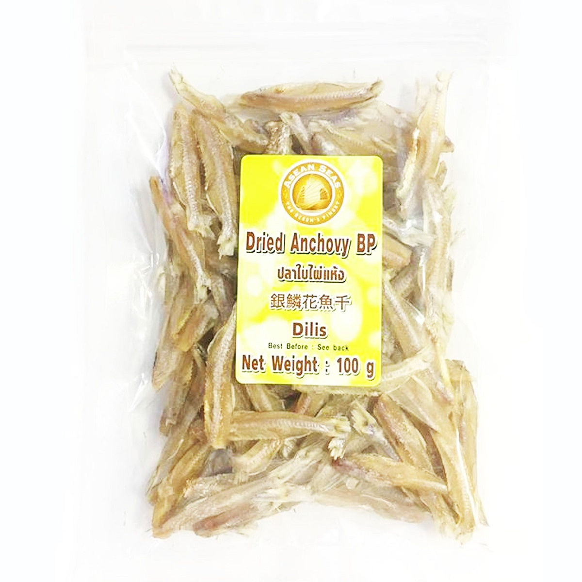 Asean Seas Dried Anchovies (Headless Dilis) 100g 銀鱗花魚乾 (無頭）