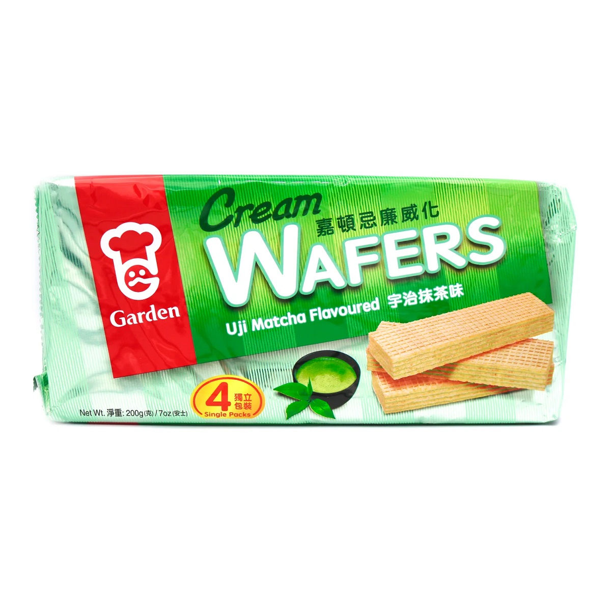 Garden Cream Wafers Matcha Flavour 200g 嘉頓忌廉威化餅 宇治抹茶味
