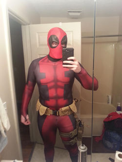 Deadpool Cosplay Sub Dye Costume