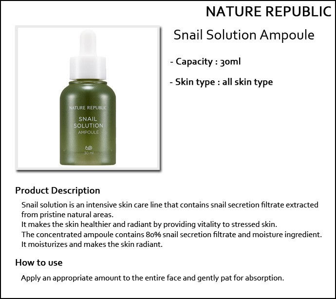 Thumbnail: NATURE REPUBLIC Snail Solution Ampoule