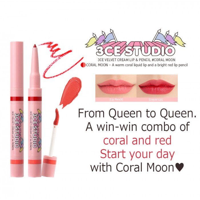 Thumbnail: 3CE Studio Velvet Cream Lip & Pencil