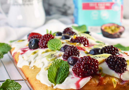 Simple Eton Mess Traybake with Vetta SMART Protein Flour