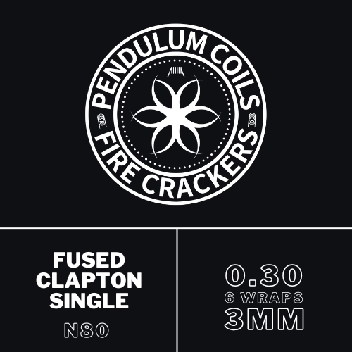 Pendulum Coil's - Fused Clapton Single 0.3x3mm 2pc's