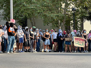Protesters Occupy, Vandalize Pomona's Carnegie Hall on One-Year Anniversary of Oct. 7 Attacks