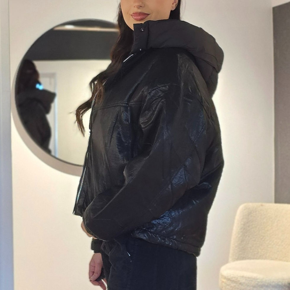 Miniature : Veste noire effet cuir