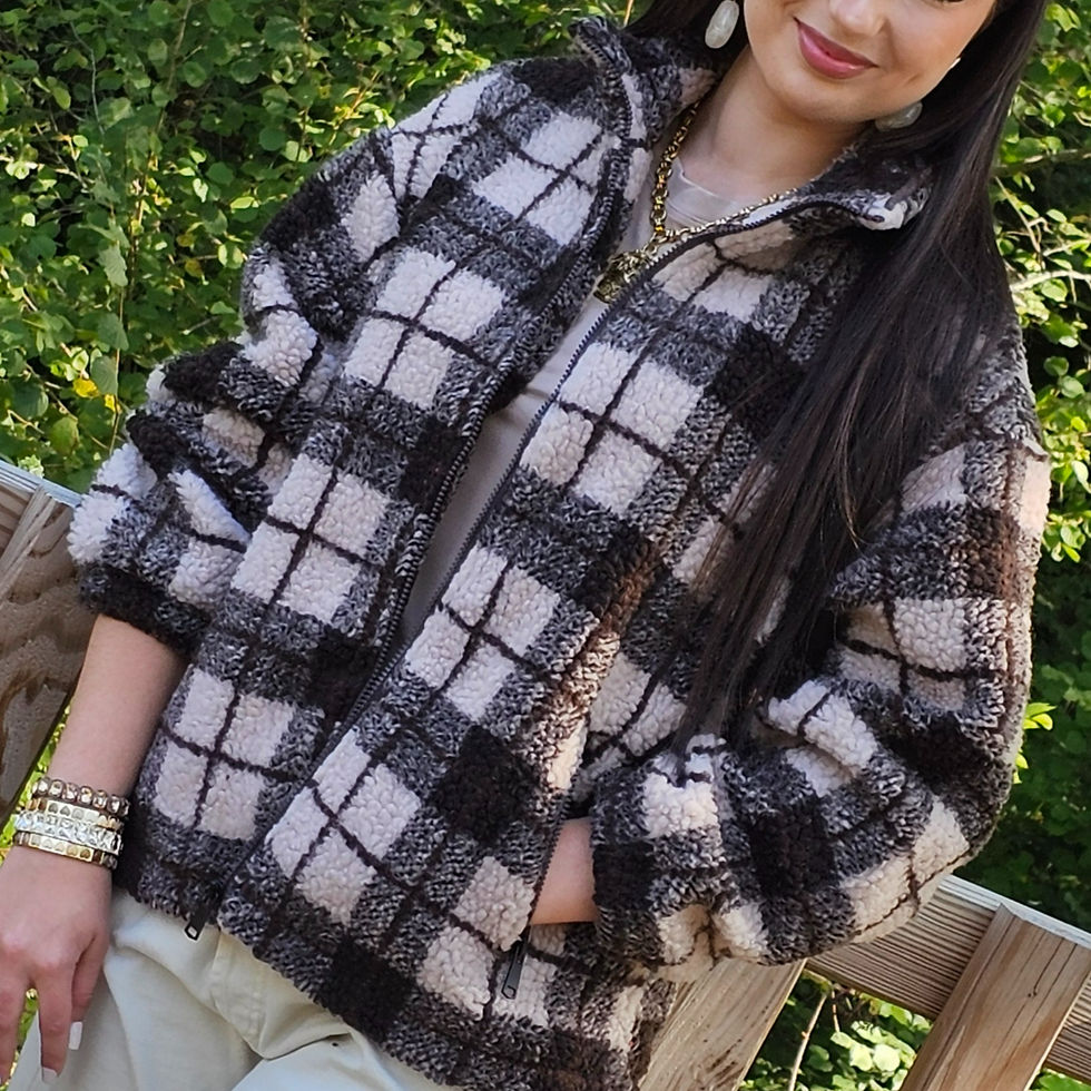 Miniature : Veste Teddy Carreaux
