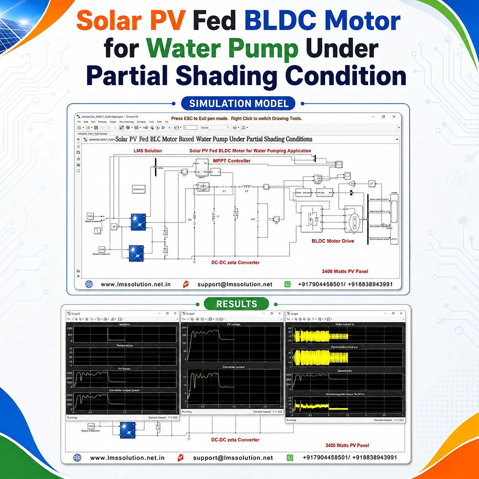 Solar PV Fed BLDC Motor for Water Pump Under Partial Shading Condition