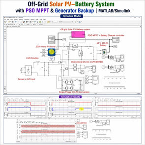 Off-Grid Solar PV–Battery System with PSO MPPT & Generator Backup