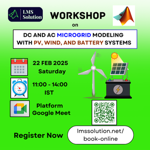 Online MATLAB Workshop: DC and AC Microgrid Modeling with PV, Wind, and Battery Systems