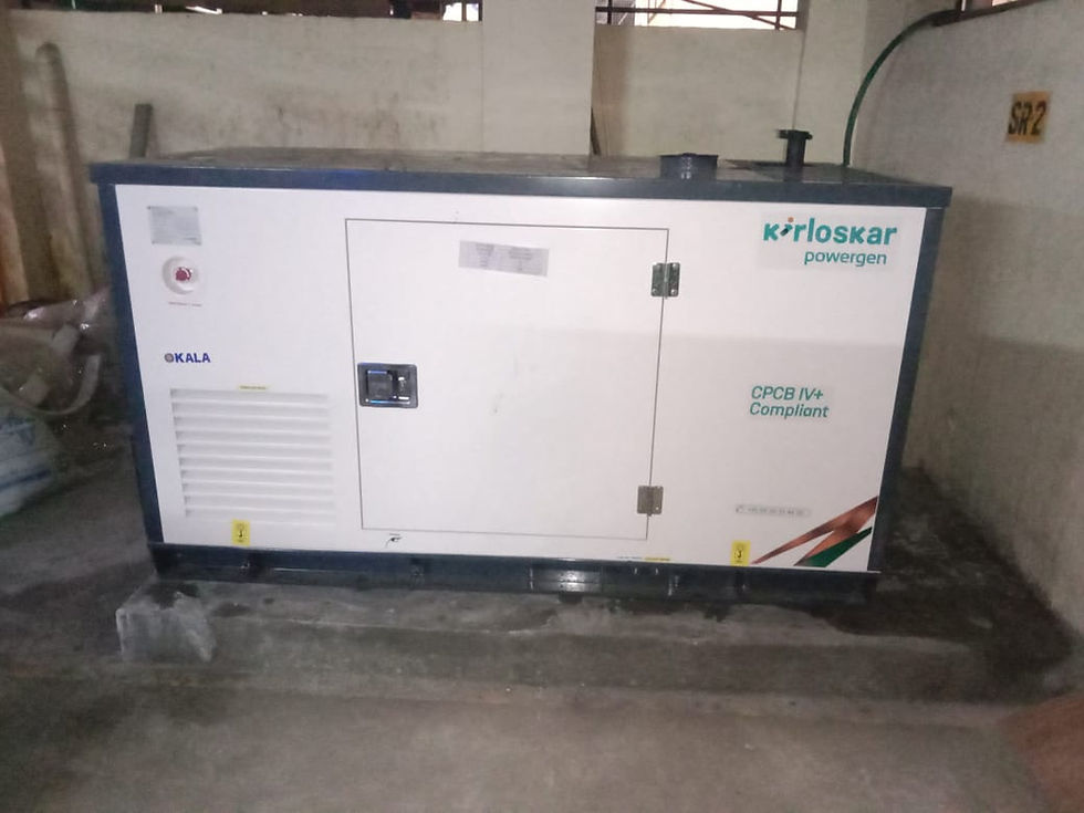 Kirloskar diesel generator installed outdoors providing reliable power solutions in Bangalore