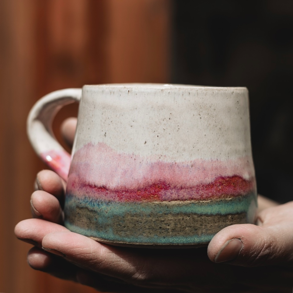 Thumbnail: Large handthrown mug, beautiful ceramic, dishwasher safe, made in Bristol