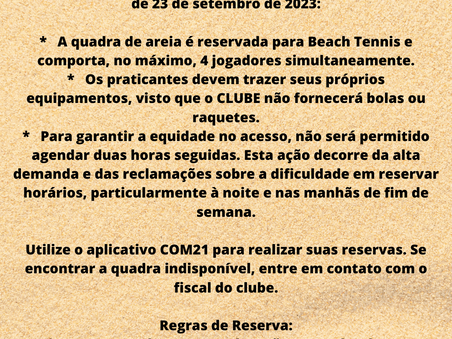 Utilização de Quadras de Beach Tennis