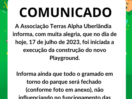 Construção de novo Playground