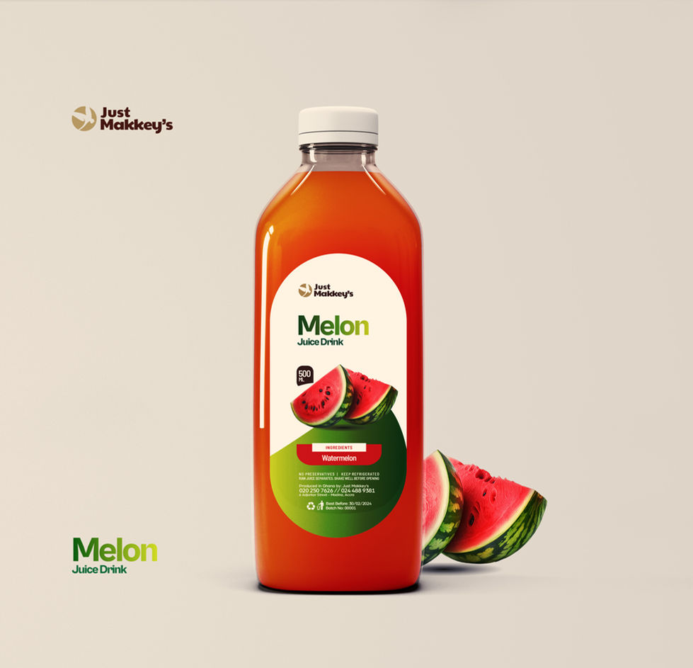 JM Juice Bottle Mockup melon