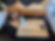 Maple cutting board - center 3 circle handle