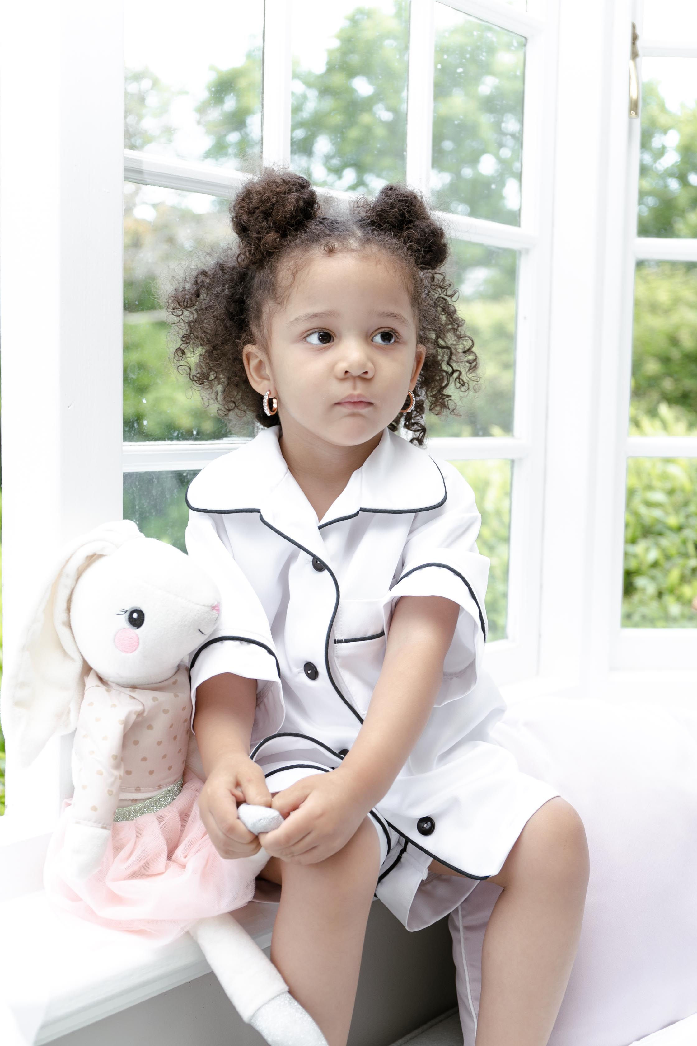 GIRLS SHORT SATIN PAJAMA SET - 10% OFF