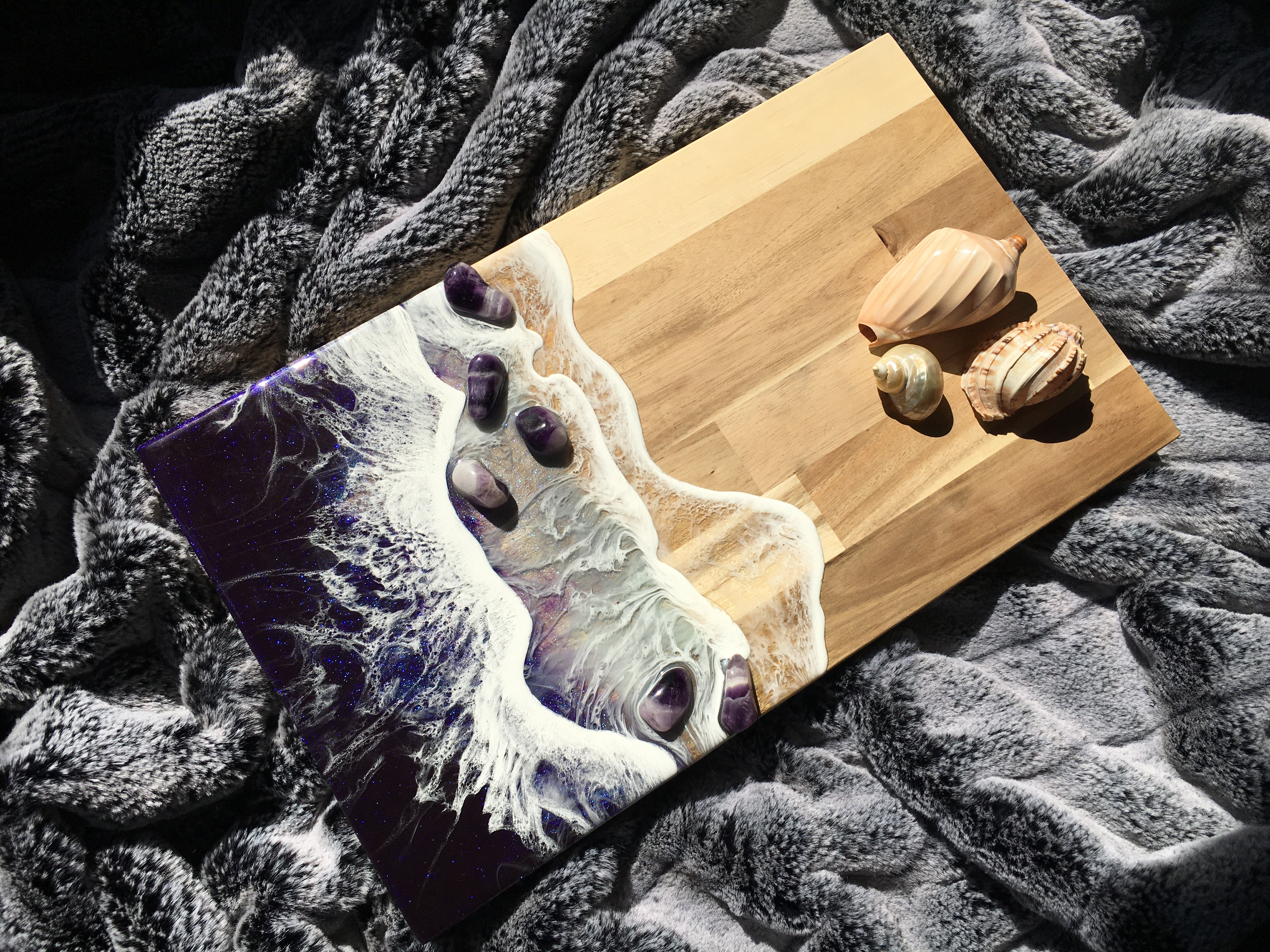 Amethyst Triple Wave Serving Board