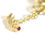 Thumbnail: Double Link 18k Charm Chain with Ruby toggle