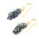 Thumbnail: Grey Sapphire Cluster Earrings in 18k Gold.
