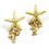 Thumbnail: 18k Sea Stars with Diamond center and seed pearl tassels.