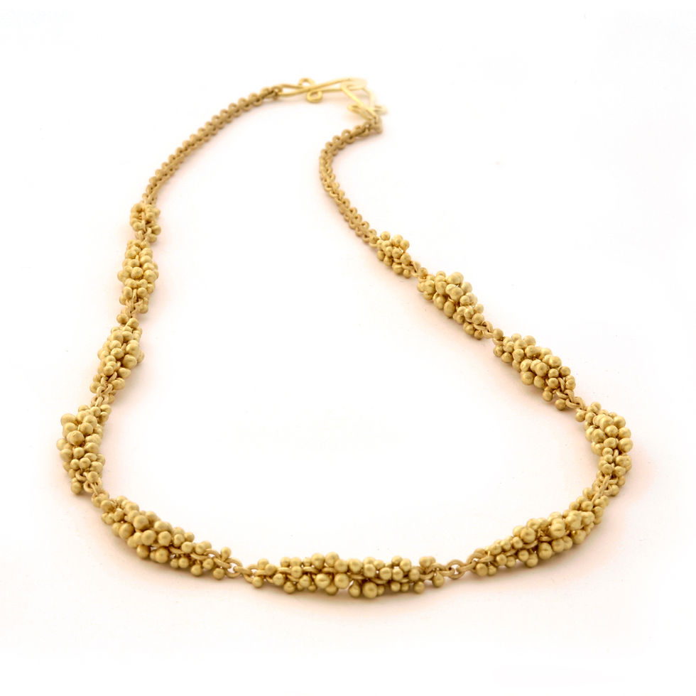 Caviar Necklace in 18k Gold