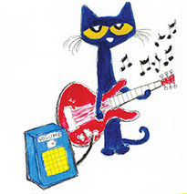 Follow the link to search Pete the Cat books in our library's catalog in PINES!