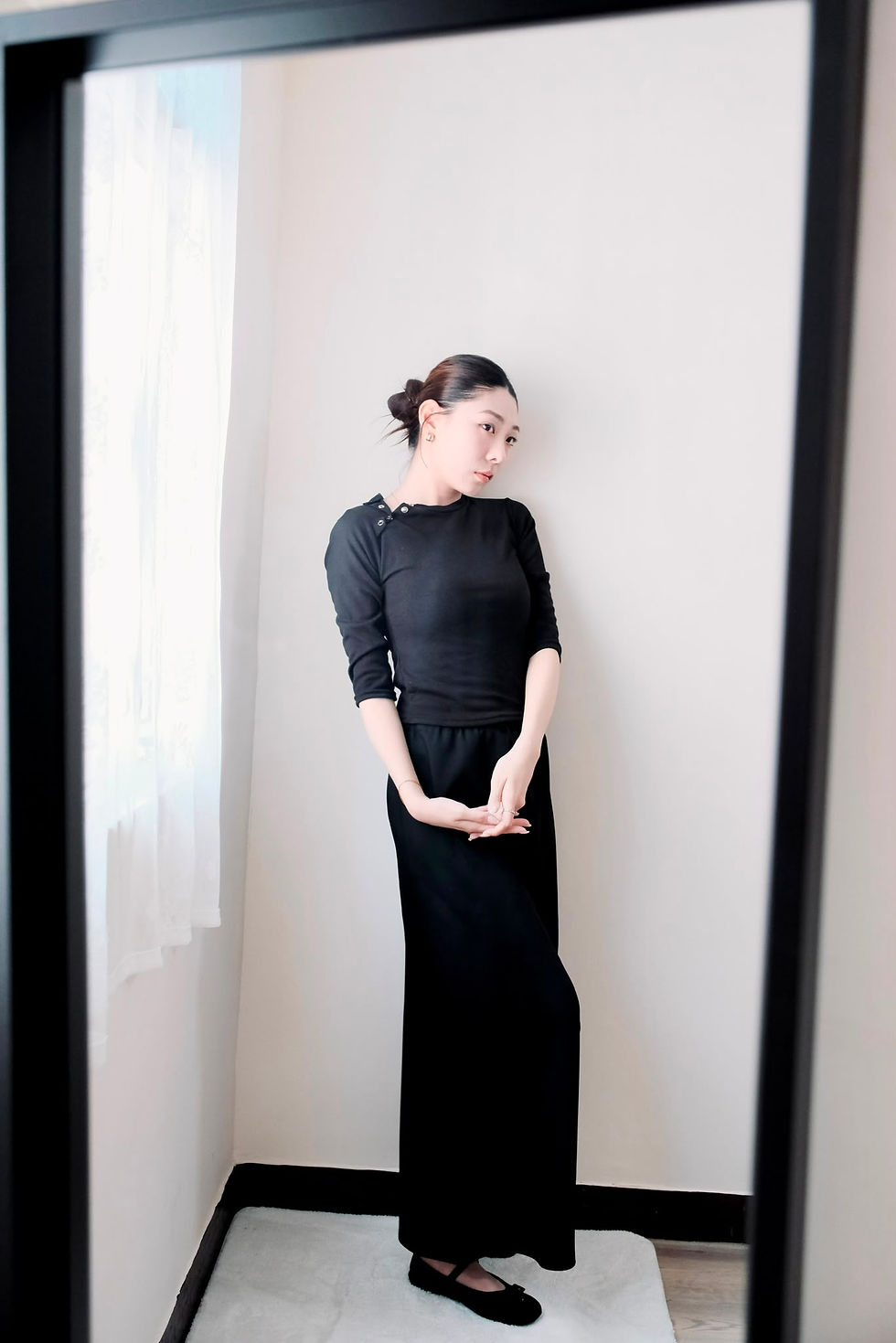 縮圖：Erica layered sheer skirt (2 color)