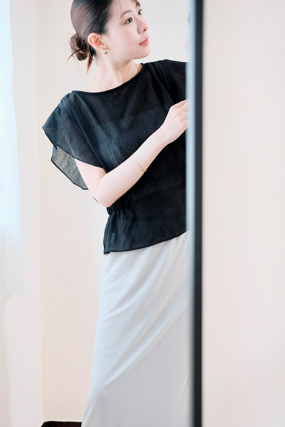 縮圖：Softy comfy grey skirt