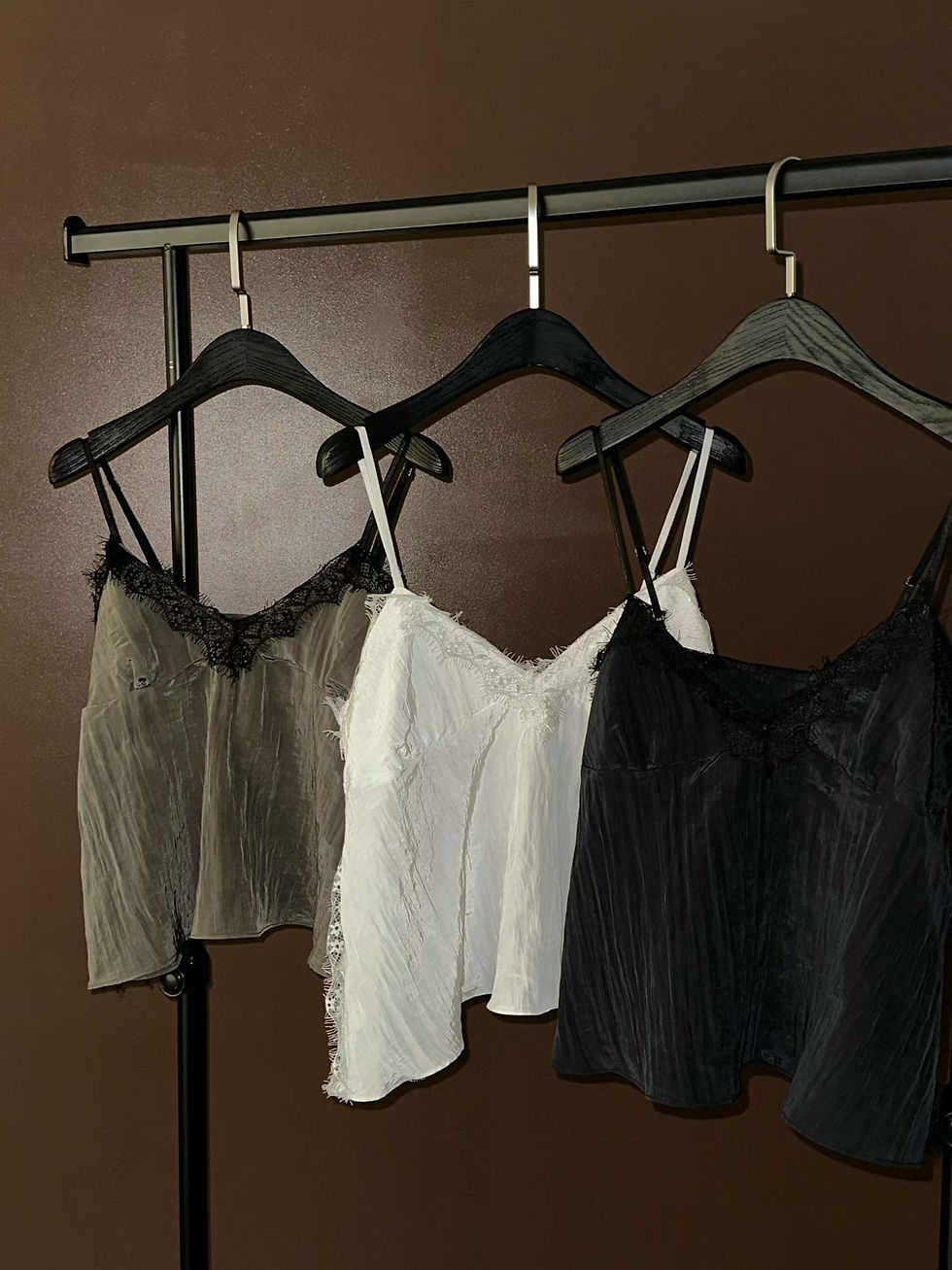 縮圖：Soleil white lace vest