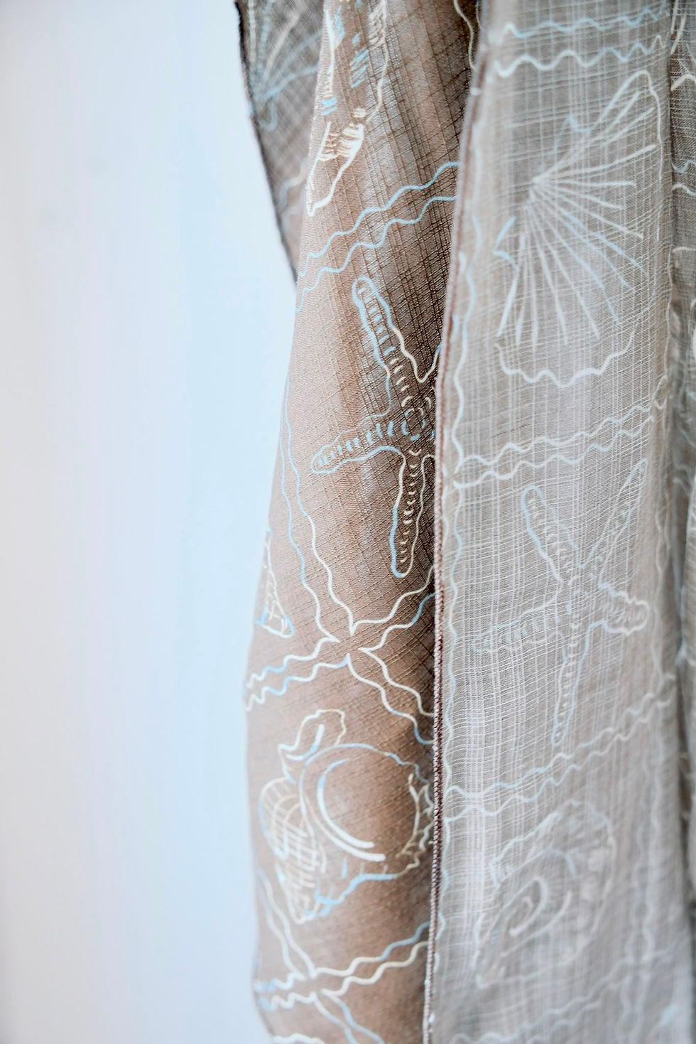 縮圖：Ocean pattern brown scarf 