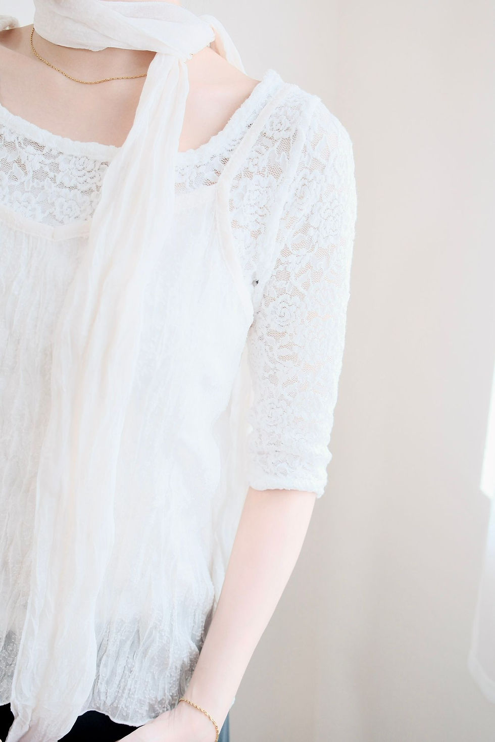 縮圖：Sasha lace light tee
